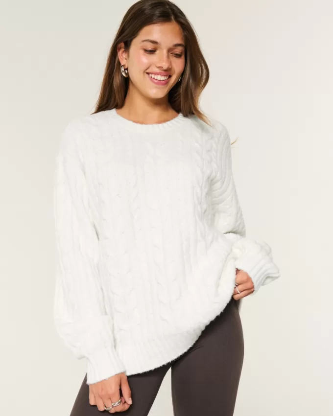 Hollister Comfy Cloud Cable-Knit Crew Sweater,Hollister Comfy Cloud Cable-Knit Crew Sweater Hollister Comfy Cloud Cable-Knit Crew Sweater,Hollister Comfy Cloud Cable-Knit Crew Sweater