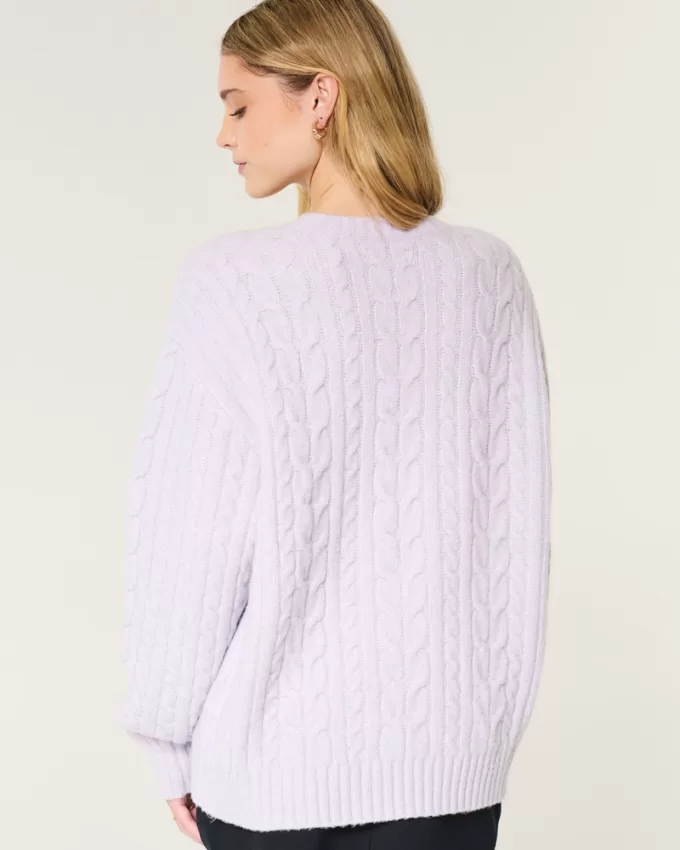 Hollister Comfy Cloud Cable-Knit Crew Sweater,Hollister Comfy Cloud Cable-Knit Crew Sweater Hollister Comfy Cloud Cable-Knit Crew Sweater,Hollister Comfy Cloud Cable-Knit Crew Sweater