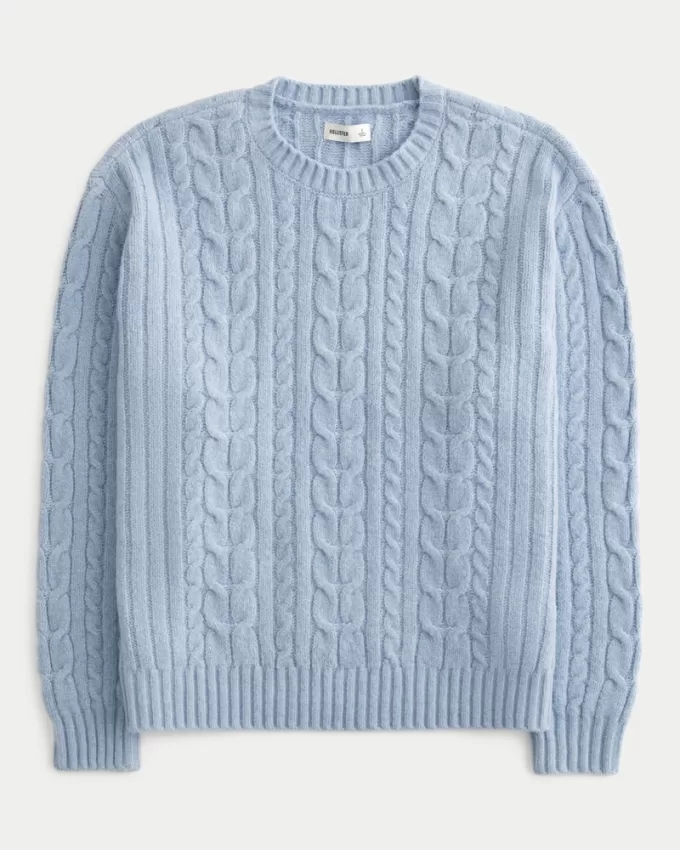 Hollister Comfy Cloud Cable-Knit Crew Sweater,Hollister Comfy Cloud Cable-Knit Crew Sweater Hollister Comfy Cloud Cable-Knit Crew Sweater,Hollister Comfy Cloud Cable-Knit Crew Sweater
