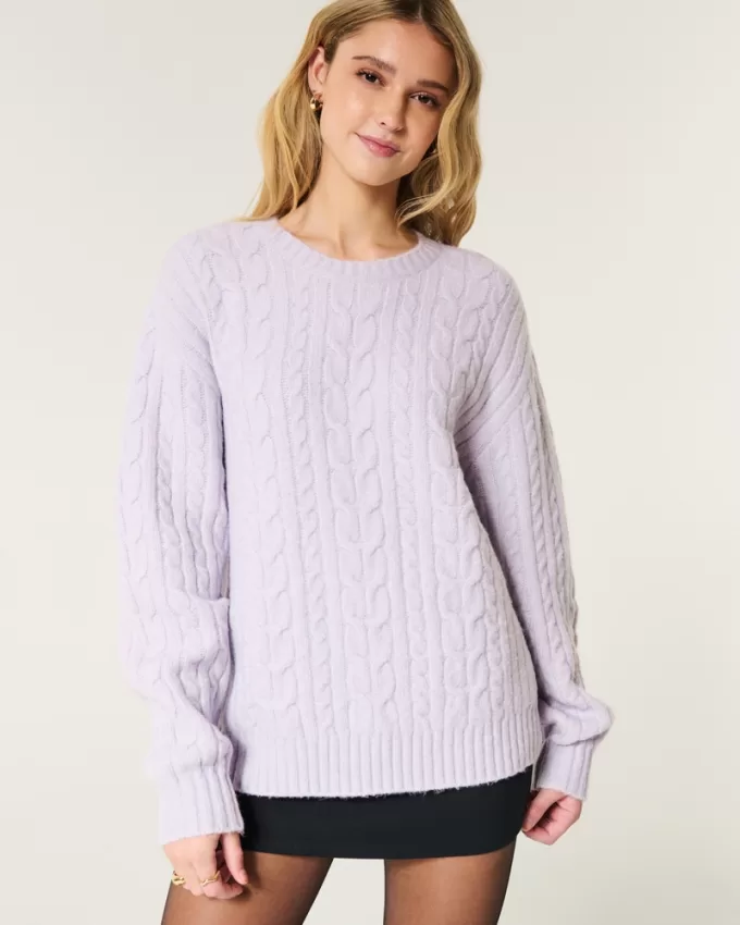 Hollister Comfy Cloud Cable-Knit Crew Sweater,Hollister Comfy Cloud Cable-Knit Crew Sweater Hollister Comfy Cloud Cable-Knit Crew Sweater,Hollister Comfy Cloud Cable-Knit Crew Sweater