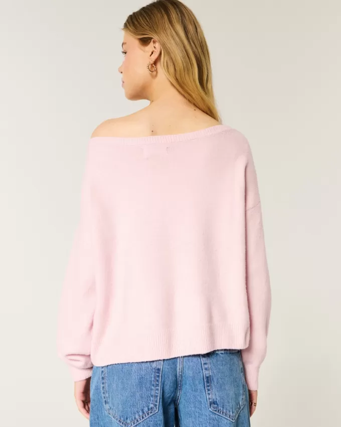 Hollister Comfy Cloud Easy Off-the-Shoulder Bow Graphic Sweater,Hollister Comfy Cloud Easy Off-the-Shoulder Bow Graphic Sweater Hollister Comfy Cloud Easy Off-the-Shoulder Bow Graphic Sweater,Hollister Comfy Cloud Easy Off-the-Shoulder Bow Graphic Sweater