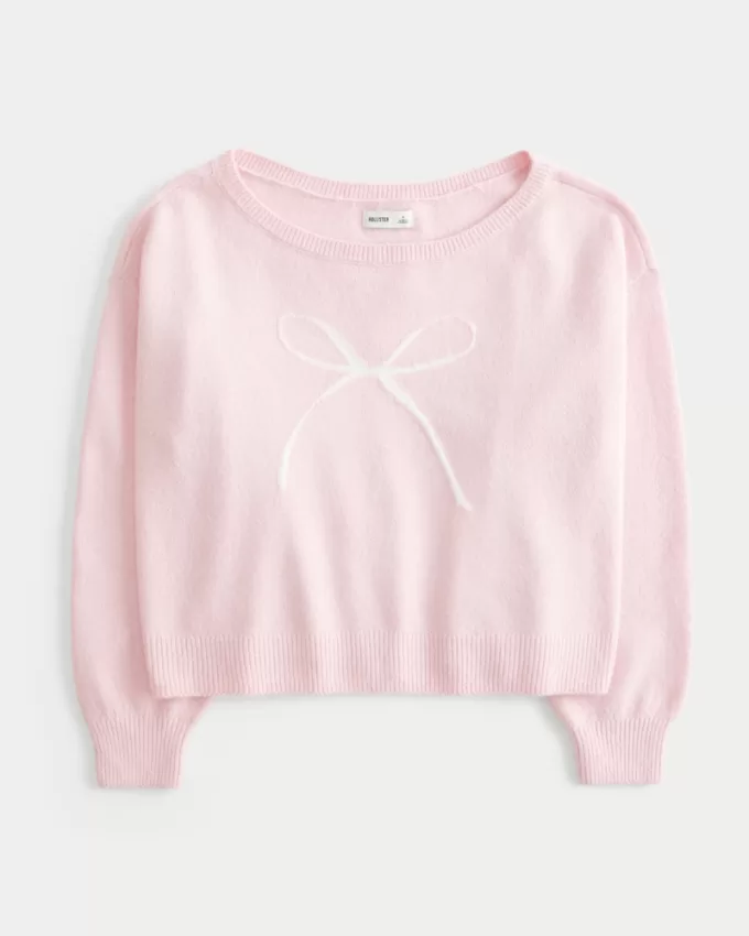 Hollister Comfy Cloud Easy Off-the-Shoulder Bow Graphic Sweater,Hollister Comfy Cloud Easy Off-the-Shoulder Bow Graphic Sweater Hollister Comfy Cloud Easy Off-the-Shoulder Bow Graphic Sweater,Hollister Comfy Cloud Easy Off-the-Shoulder Bow Graphic Sweater