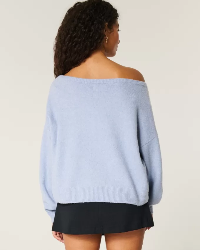 Hollister Comfy Cloud Easy Off-the-Shoulder Number Graphic Sweater,Hollister Comfy Cloud Easy Off-the-Shoulder Number Graphic Sweater Hollister Comfy Cloud Easy Off-the-Shoulder Number Graphic Sweater,Hollister Comfy Cloud Easy Off-the-Shoulder Number Graphic Sweater