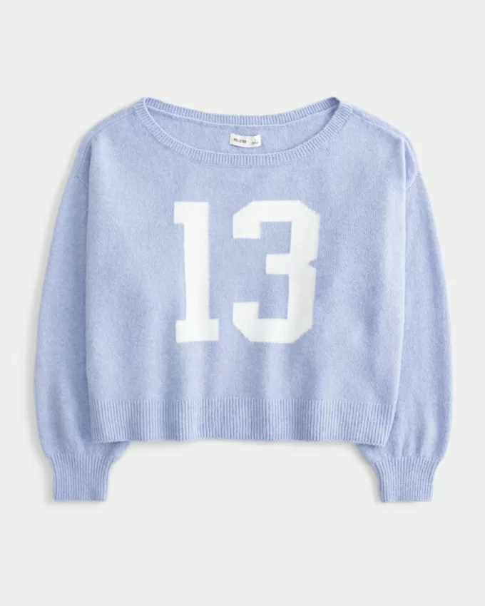 Hollister Comfy Cloud Easy Off-the-Shoulder Number Graphic Sweater,Hollister Comfy Cloud Easy Off-the-Shoulder Number Graphic Sweater Hollister Comfy Cloud Easy Off-the-Shoulder Number Graphic Sweater,Hollister Comfy Cloud Easy Off-the-Shoulder Number Graphic Sweater