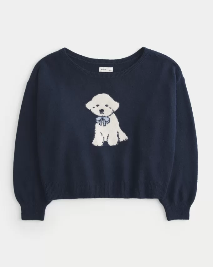 Hollister Comfy Cloud Easy Off-the-Shoulder Puppy Graphic Sweater,Hollister Comfy Cloud Easy Off-the-Shoulder Puppy Graphic Sweater Hollister Comfy Cloud Easy Off-the-Shoulder Puppy Graphic Sweater,Hollister Comfy Cloud Easy Off-the-Shoulder Puppy Graphic Sweater