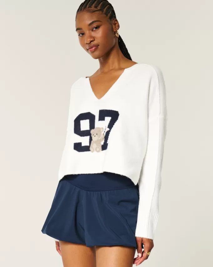 Hollister Comfy Cloud Graphic Notch-Neck Sweater,Hollister Comfy Cloud Graphic Notch-Neck Sweater Hollister Comfy Cloud Graphic Notch-Neck Sweater,Hollister Comfy Cloud Graphic Notch-Neck Sweater