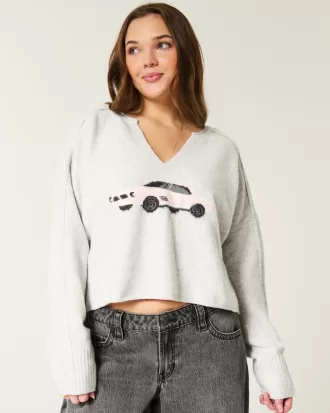 Hollister Comfy Cloud Graphic Notch-Neck Sweater,Hollister Comfy Cloud Graphic Notch-Neck Sweater Hollister Comfy Cloud Graphic Notch-Neck Sweater,Hollister Comfy Cloud Graphic Notch-Neck Sweater