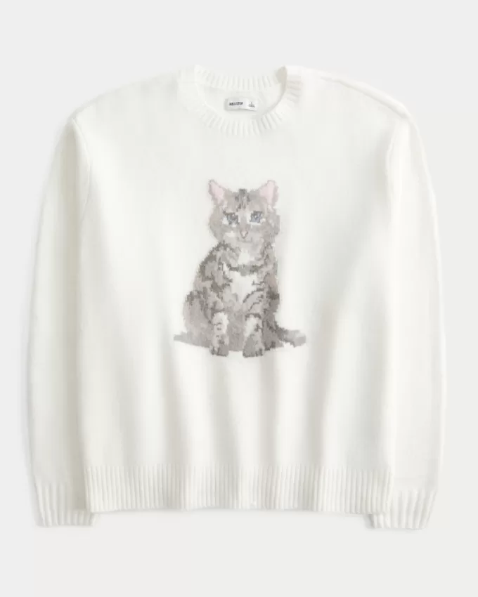 Hollister Comfy Cloud Kitten Graphic Sweater,Hollister Comfy Cloud Kitten Graphic Sweater Hollister Comfy Cloud Kitten Graphic Sweater,Hollister Comfy Cloud Kitten Graphic Sweater