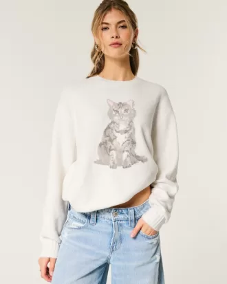 Hollister Comfy Cloud Kitten Graphic Sweater,Hollister Comfy Cloud Kitten Graphic Sweater Hollister Comfy Cloud Kitten Graphic Sweater,Hollister Comfy Cloud Kitten Graphic Sweater