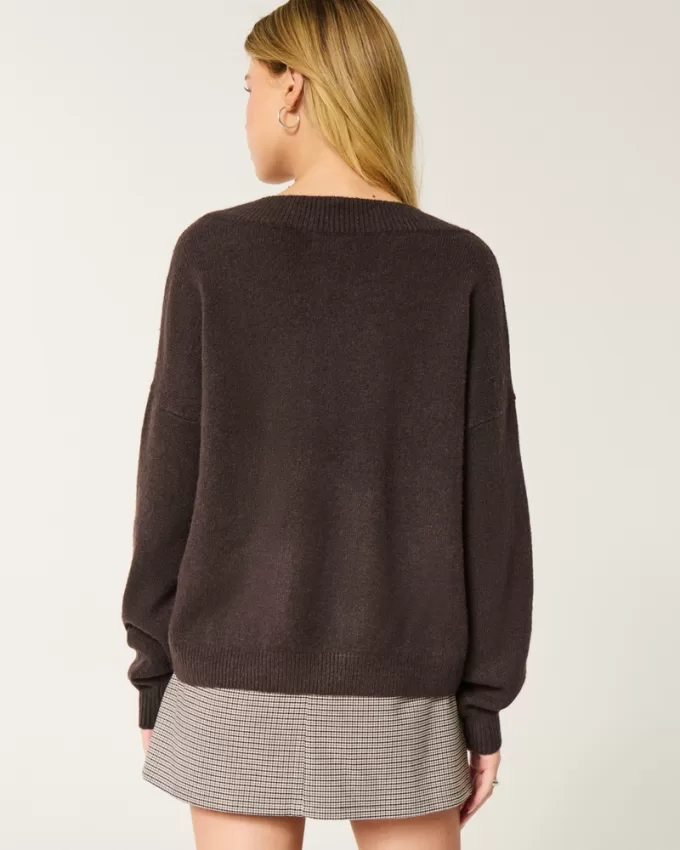 Hollister Comfy Cloud Oversized V-Neck Sweater,Hollister Comfy Cloud Oversized V-Neck Sweater Hollister Comfy Cloud Oversized V-Neck Sweater,Hollister Comfy Cloud Oversized V-Neck Sweater
