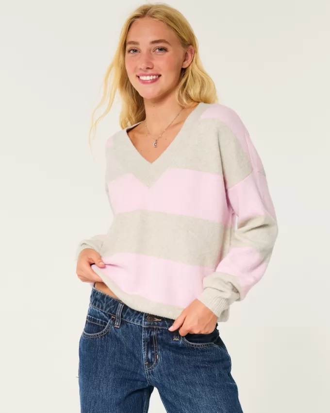 Hollister Comfy Cloud Oversized V-Neck Sweater,Hollister Comfy Cloud Oversized V-Neck Sweater Hollister Comfy Cloud Oversized V-Neck Sweater,Hollister Comfy Cloud Oversized V-Neck Sweater