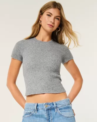 Hollister Comfy Cloud Short-Sleeve Crew Sweater,Hollister Comfy Cloud Short-Sleeve Crew Sweater Hollister Comfy Cloud Short-Sleeve Crew Sweater,Hollister Comfy Cloud Short-Sleeve Crew Sweater