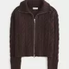 Hollister Comfy Cloud Zip-Up Cable-Knit Sweater,Hollister Comfy Cloud Zip-Up Cable-Knit Sweater Hollister Comfy Cloud Zip-Up Cable-Knit Sweater,Hollister Comfy Cloud Zip-Up Cable-Knit Sweater