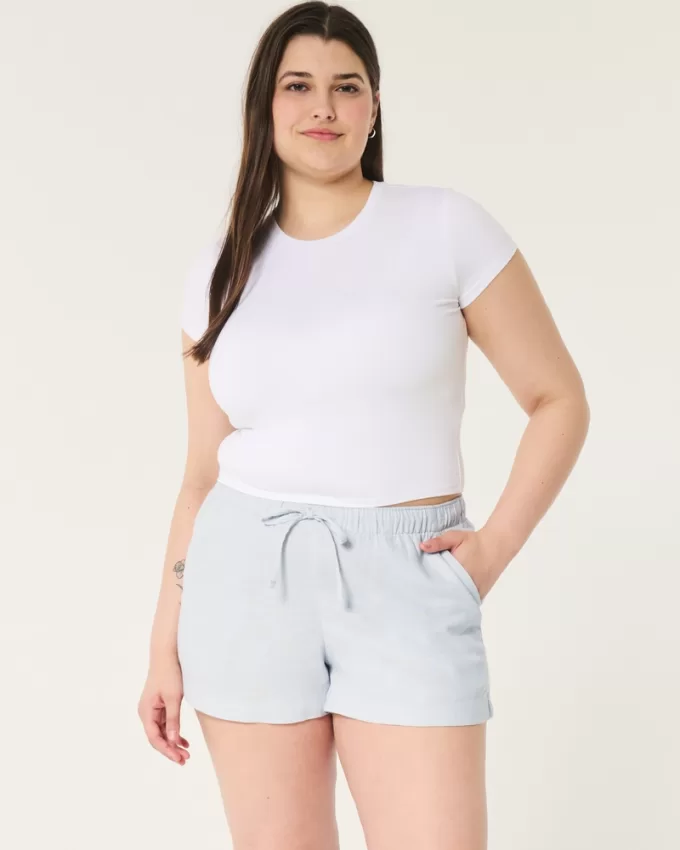 Hollister Ella Adjustable Rise Linen-Blend Pull-On Shorts,Hollister Ella Adjustable Rise Linen-Blend Pull-On Shorts Hollister Ella Adjustable Rise Linen-Blend Pull-On Shorts,Hollister Ella Adjustable Rise Linen-Blend Pull-On Shorts