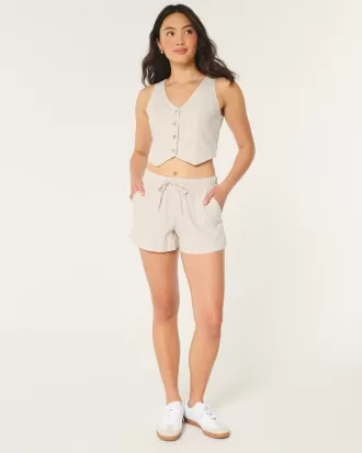 Hollister Ella Linen-Blend Pull-On Shorts,Hollister Ella Linen-Blend Pull-On Shorts Hollister Ella Linen-Blend Pull-On Shorts,Hollister Ella Linen-Blend Pull-On Shorts