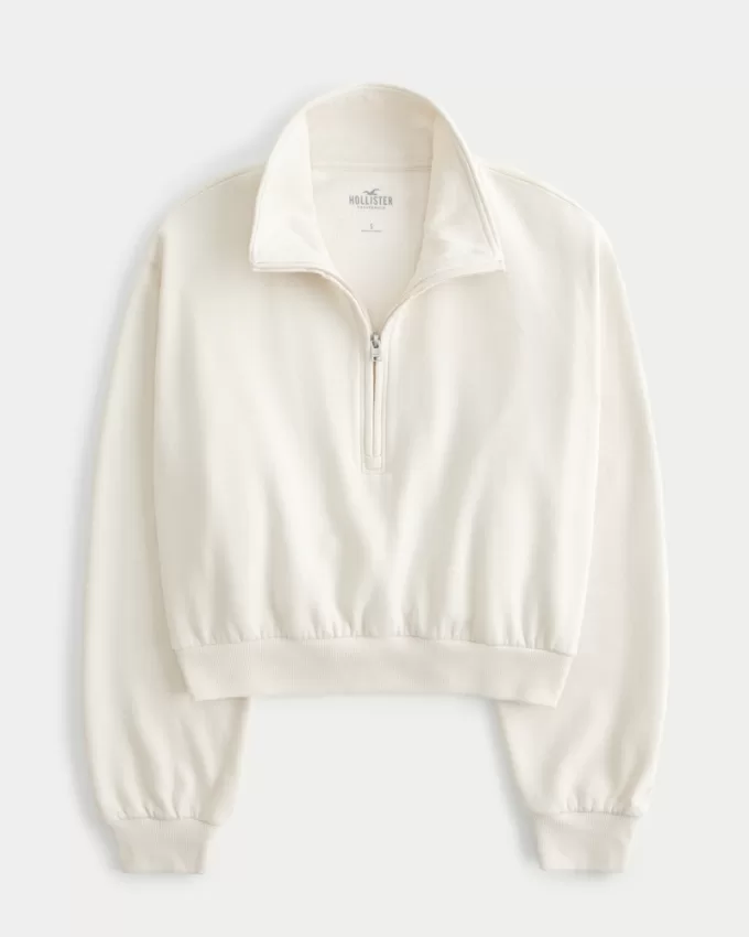 Hollister Feel Good Fleece Mini Half-Zip Sweatshirt,Hollister Feel Good Fleece Mini Half-Zip Sweatshirt Hollister Feel Good Fleece Mini Half-Zip Sweatshirt,Hollister Feel Good Fleece Mini Half-Zip Sweatshirt