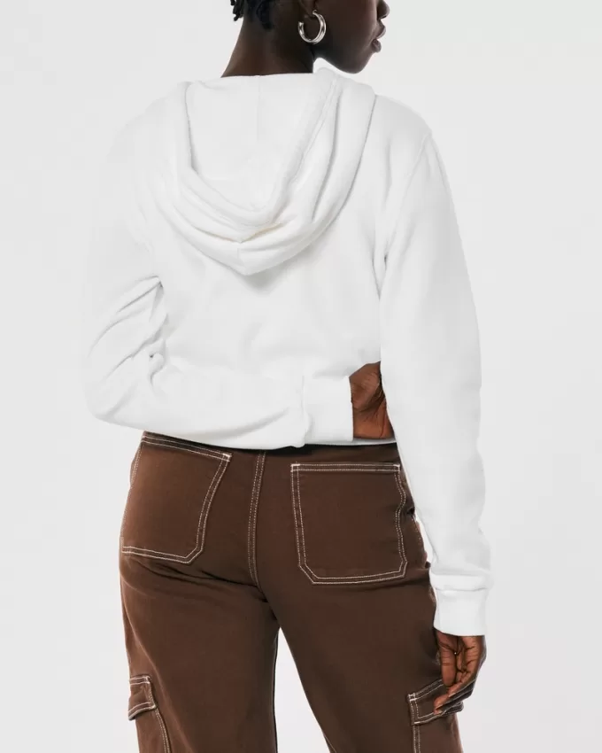 Hollister Feel Good Fleece Mini Zip-Up Hoodie,Hollister Feel Good Fleece Mini Zip-Up Hoodie