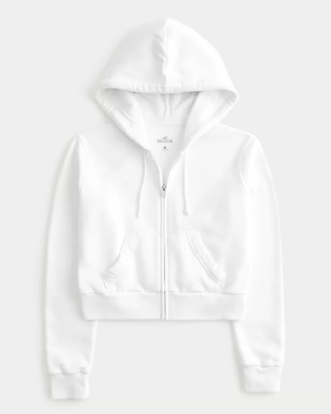 Hollister Feel Good Fleece Mini Zip-Up Hoodie,Hollister Feel Good Fleece Mini Zip-Up Hoodie