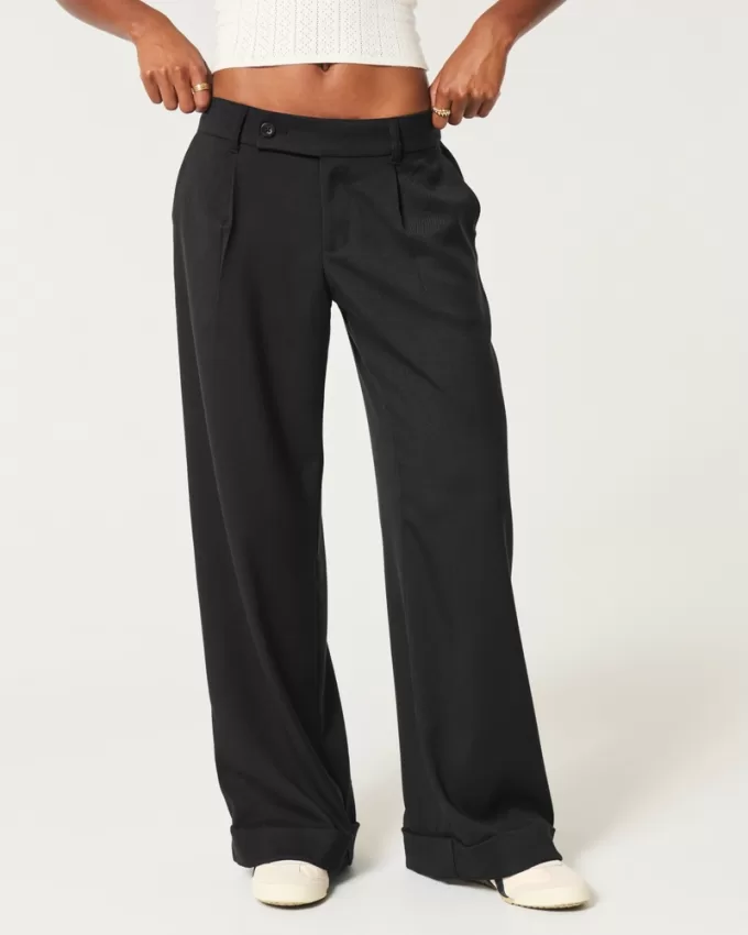 Hollister Livvy Low-Rise Wide-Leg Pants,Hollister Livvy Low-Rise Wide-Leg Pants Hollister Livvy Low-Rise Wide-Leg Pants,Hollister Livvy Low-Rise Wide-Leg Pants