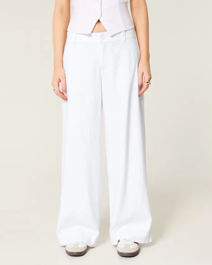 Hollister Livvy Low-Rise Wide-Leg Pants,Hollister Livvy Low-Rise Wide-Leg Pants Hollister Livvy Low-Rise Wide-Leg Pants,Hollister Livvy Low-Rise Wide-Leg Pants