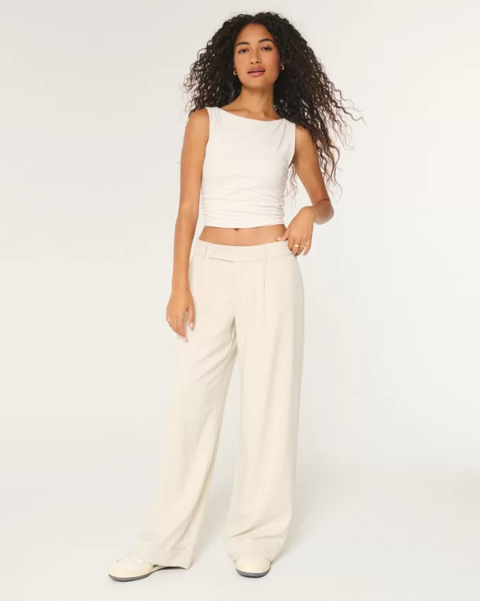 Hollister Livvy Low-Rise Wide-Leg Pants,Hollister Livvy Low-Rise Wide-Leg Pants Hollister Livvy Low-Rise Wide-Leg Pants,Hollister Livvy Low-Rise Wide-Leg Pants