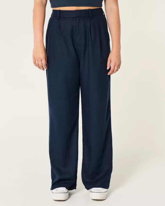 Hollister Livvy Ultra High-Rise Linen Blend Wide-Leg Pants,Hollister Livvy Ultra High-Rise Linen Blend Wide-Leg Pants Hollister Livvy Ultra High-Rise Linen Blend Wide-Leg Pants,Hollister Livvy Ultra High-Rise Linen Blend Wide-Leg Pants