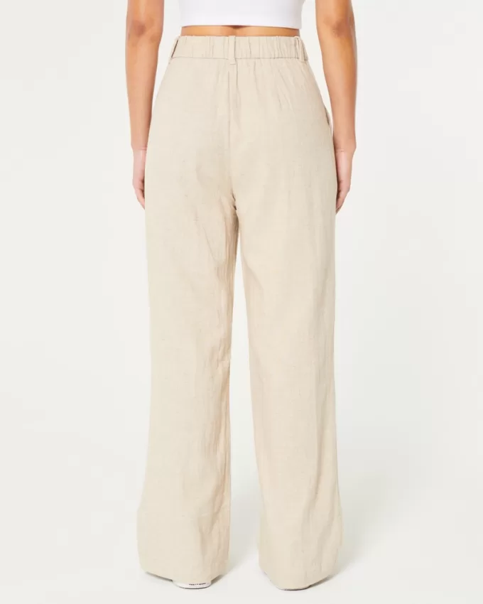 Hollister Livvy Ultra High-Rise Linen-Blend Wide-Leg Pants,Hollister Livvy Ultra High-Rise Linen-Blend Wide-Leg Pants Hollister Livvy Ultra High-Rise Linen-Blend Wide-Leg Pants,Hollister Livvy Ultra High-Rise Linen-Blend Wide-Leg Pants
