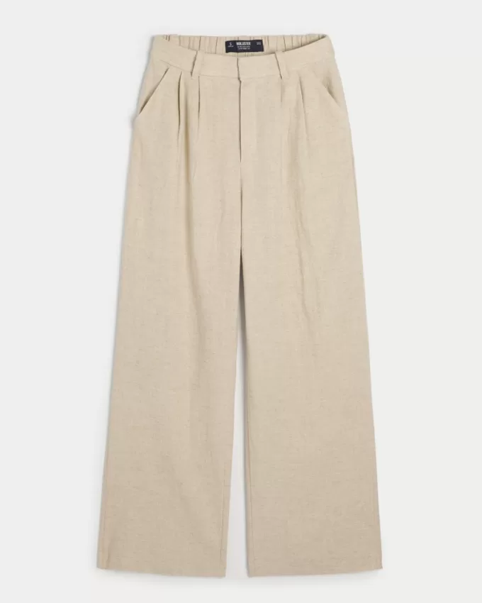 Hollister Livvy Ultra High-Rise Linen-Blend Wide-Leg Pants,Hollister Livvy Ultra High-Rise Linen-Blend Wide-Leg Pants Hollister Livvy Ultra High-Rise Linen-Blend Wide-Leg Pants,Hollister Livvy Ultra High-Rise Linen-Blend Wide-Leg Pants