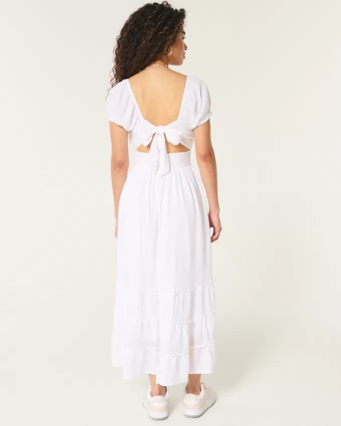 Hollister Saidie Short-Sleeve Tie-Back Midi Dress,Hollister Saidie Short-Sleeve Tie-Back Midi Dress Hollister Saidie Short-Sleeve Tie-Back Midi Dress,Hollister Saidie Short-Sleeve Tie-Back Midi Dress
