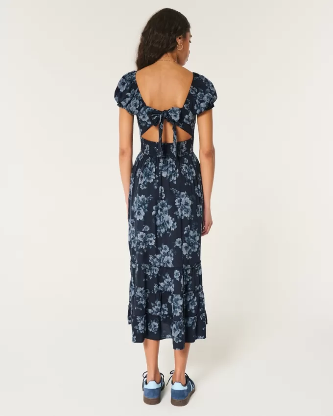 Hollister Saidie Short-Sleeve Tie-Back Midi Dress,Hollister Saidie Short-Sleeve Tie-Back Midi Dress Hollister Saidie Short-Sleeve Tie-Back Midi Dress,Hollister Saidie Short-Sleeve Tie-Back Midi Dress