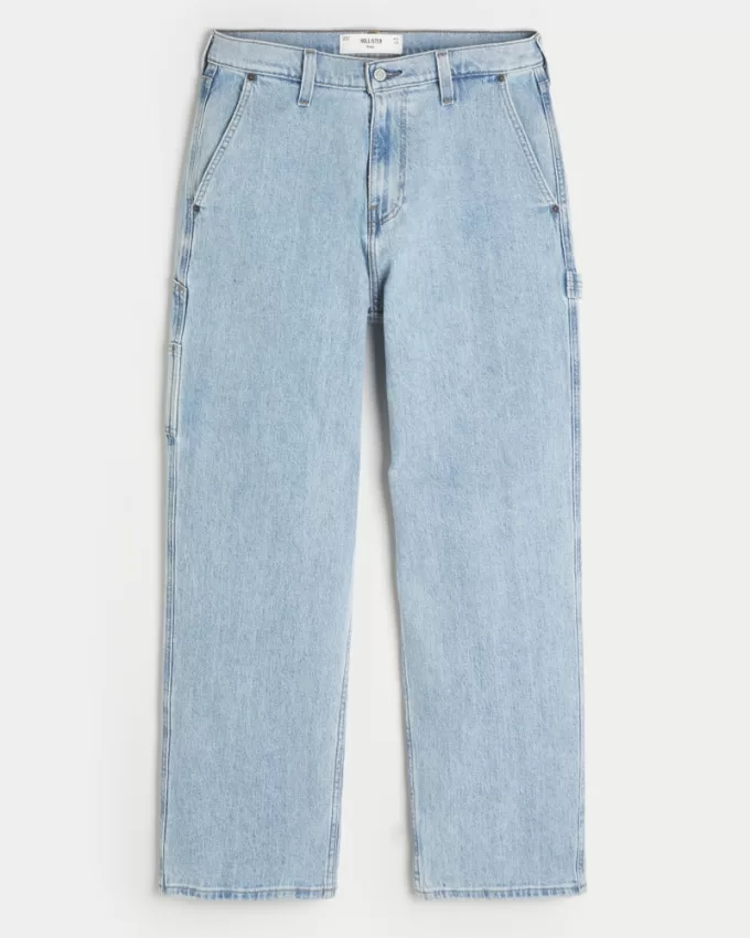 Light Wash Baggy Painter Jeans,Light Wash Baggy Painter Jeans Light Wash Baggy Painter Jeans,Light Wash Baggy Painter Jeans