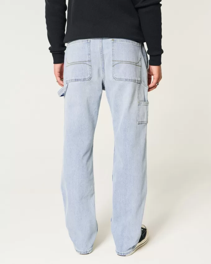 Light Wash Loose Carpenter Jeans,Light Wash Loose Carpenter Jeans Light Wash Loose Carpenter Jeans,Light Wash Loose Carpenter Jeans