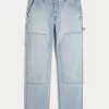 Light Wash Loose Carpenter Jeans,Light Wash Loose Carpenter Jeans Light Wash Loose Carpenter Jeans,Light Wash Loose Carpenter Jeans