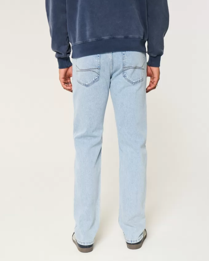 Light Wash Slim Straight Jeans,Light Wash Slim Straight Jeans