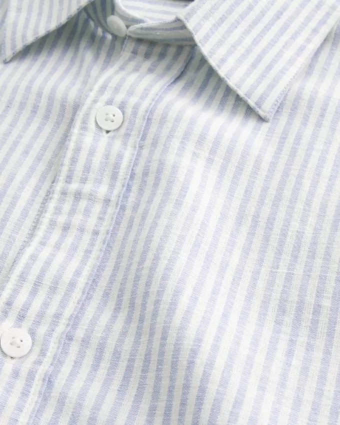Linen-Blend Button-Through Shirt,Linen-Blend Button-Through Shirt Linen-Blend Button-Through Shirt,Linen-Blend Button-Through Shirt