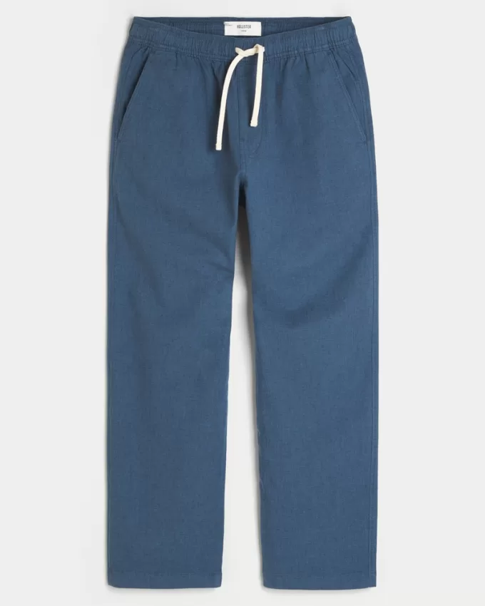 Linen-Blend Loose Pull-On Pants,Linen-Blend Loose Pull-On Pants Linen-Blend Loose Pull-On Pants,Linen-Blend Loose Pull-On Pants