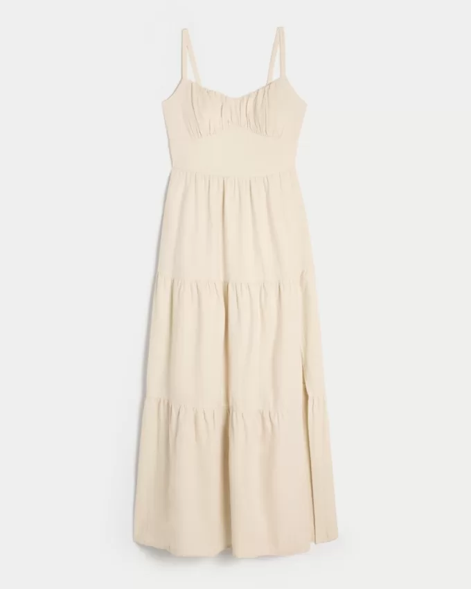 Linen Blend Maxi Dress,Linen Blend Maxi Dress