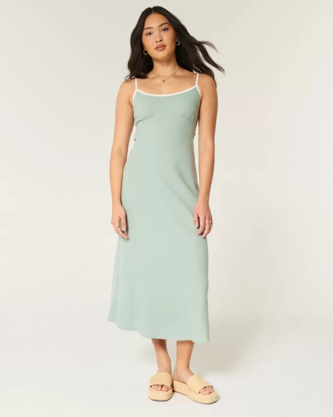 Linen-Blend Open-Back Slip Midi Dress,Linen-Blend Open-Back Slip Midi Dress Linen-Blend Open-Back Slip Midi Dress,Linen-Blend Open-Back Slip Midi Dress