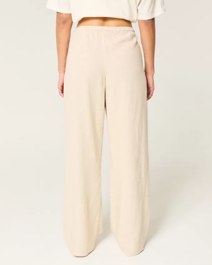 Linen-Blend Pull-On Baggy Pants,Linen-Blend Pull-On Baggy Pants Linen-Blend Pull-On Baggy Pants,Linen-Blend Pull-On Baggy Pants