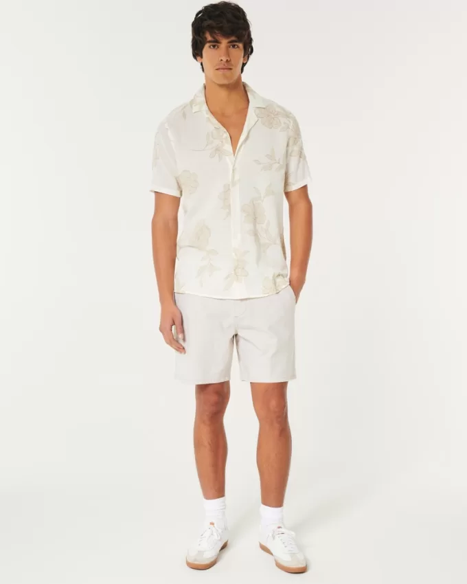 Linen-Blend Pull-On Shorts 7″,Linen-Blend Pull-On Shorts 7″ Linen-Blend Pull-On Shorts 7″,Linen-Blend Pull-On Shorts 7″