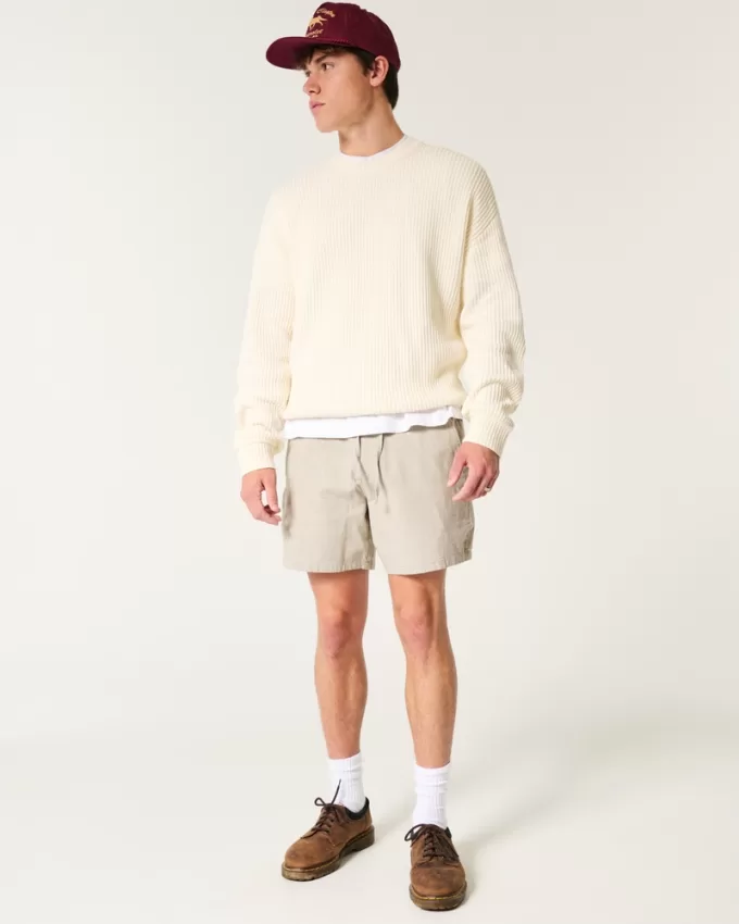 Linen-Blend Pull-On Shorts 7″,Linen-Blend Pull-On Shorts 7″ Linen-Blend Pull-On Shorts 7″,Linen-Blend Pull-On Shorts 7″