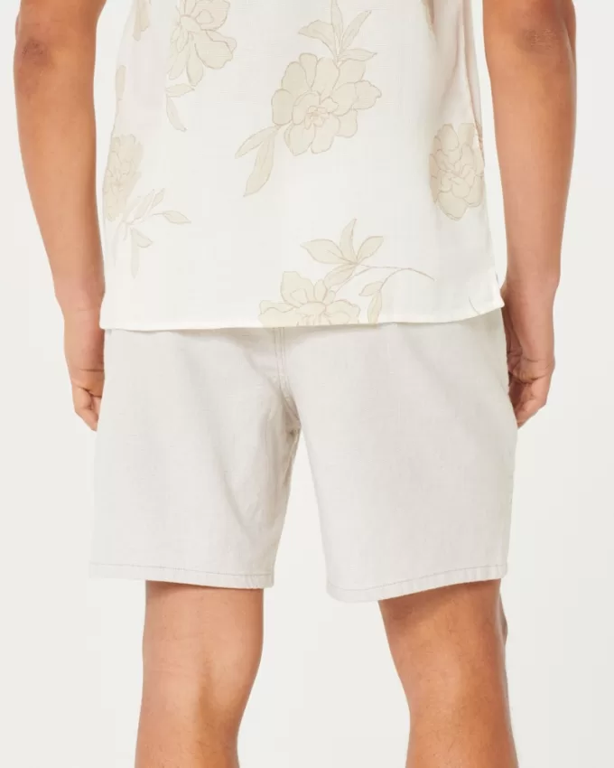 Linen-Blend Pull-On Shorts 7″,Linen-Blend Pull-On Shorts 7″ Linen-Blend Pull-On Shorts 7″,Linen-Blend Pull-On Shorts 7″