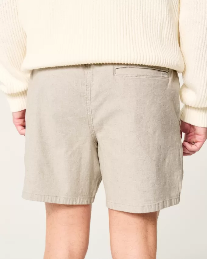 Linen-Blend Pull-On Shorts 7″,Linen-Blend Pull-On Shorts 7″ Linen-Blend Pull-On Shorts 7″,Linen-Blend Pull-On Shorts 7″