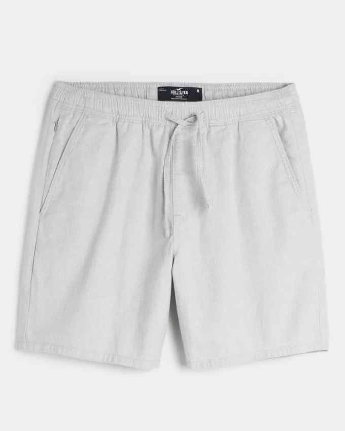 Linen-Blend Pull-On Shorts 7″,Linen-Blend Pull-On Shorts 7″ Linen-Blend Pull-On Shorts 7″,Linen-Blend Pull-On Shorts 7″