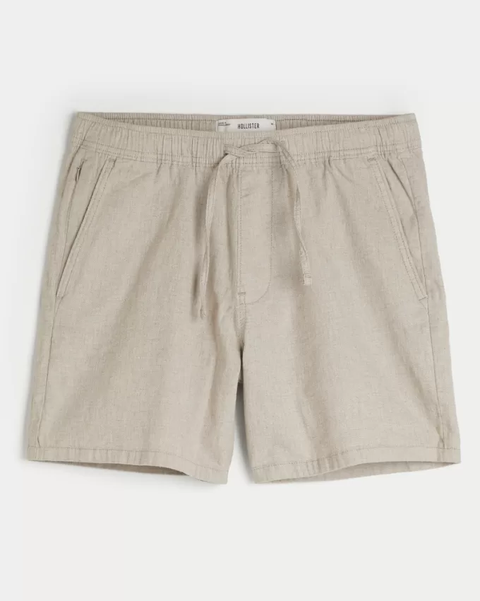 Linen-Blend Pull-On Shorts 7″,Linen-Blend Pull-On Shorts 7″ Linen-Blend Pull-On Shorts 7″,Linen-Blend Pull-On Shorts 7″