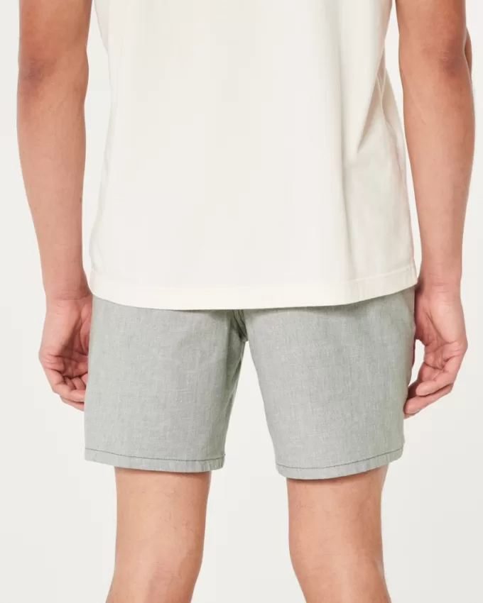 Linen-Blend Pull-On Shorts 7″,Linen-Blend Pull-On Shorts 7″ Linen-Blend Pull-On Shorts 7″,Linen-Blend Pull-On Shorts 7″