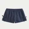 Linen-Blend Side Bow Soft Shorts,Linen-Blend Side Bow Soft Shorts Linen-Blend Side Bow Soft Shorts,Linen-Blend Side Bow Soft Shorts