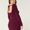 Long-Sleeve Cinch Bust Open-Back Sweater Dress,Long-Sleeve Cinch Bust Open-Back Sweater Dress Long-Sleeve Cinch Bust Open-Back Sweater Dress,Long-Sleeve Cinch Bust Open-Back Sweater Dress