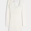 Long-Sleeve Cinch Bust Open-Back Sweater Dress,Long-Sleeve Cinch Bust Open-Back Sweater Dress Long-Sleeve Cinch Bust Open-Back Sweater Dress,Long-Sleeve Cinch Bust Open-Back Sweater Dress