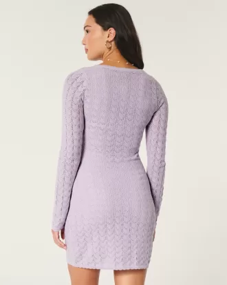 Long-Sleeve Crochet-Style Mini Dress,Long-Sleeve Crochet-Style Mini Dress Long-Sleeve Crochet-Style Mini Dress,Long-Sleeve Crochet-Style Mini Dress